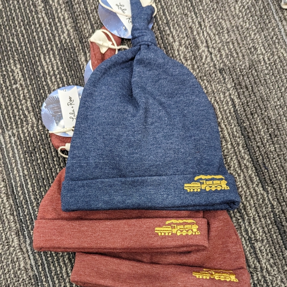 Lulu Roo Baby Beanies Lot of 3 NEW